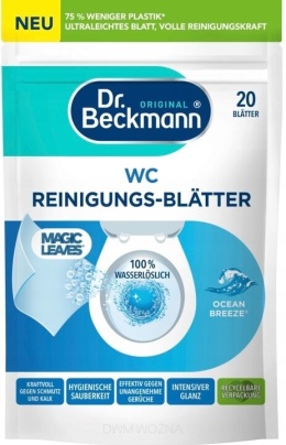 Dr Beckmann Magiczne Listki do Czyszczenia WC 20szt - Zapach Oceaniczny
