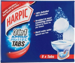 Harpic Tabletki do WC 8szt Usuwanie Kamienia i Odświeżanie Toalety