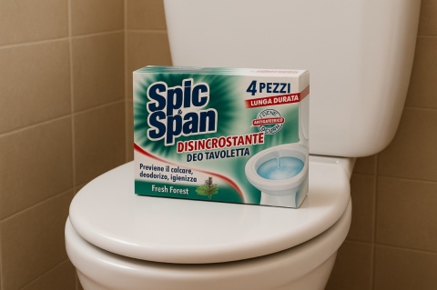 SPIC SPAN Kostki WC Fresh Forest 4szt Zawieszki do Toalety Koszyk