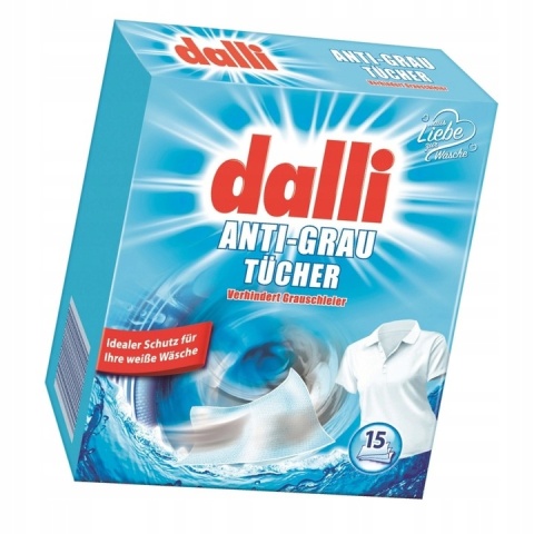 Chusteczki Dali Anti-Grau 15 szt. do białego prania, ochrona koloru