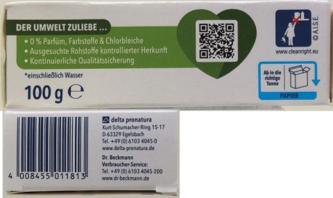 Dr. Beckmann Gallseife Mydło Odplamiające 100g skuteczne na plamy