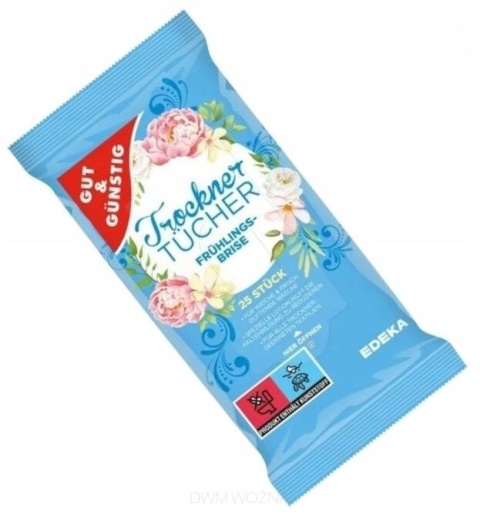 Gut&Günstig chusteczki zapachowe do suszarki 25 szt świeży zapach