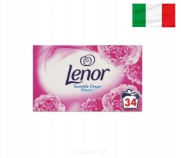 Lenor chusteczki zapachowe do prania szaf szuflad 34szt różowe świeże mocne