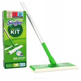 Swiffer Mop Zestaw 2w1 + 8x Ściereczki Dry + 3x Wet Wkłady do Podłóg