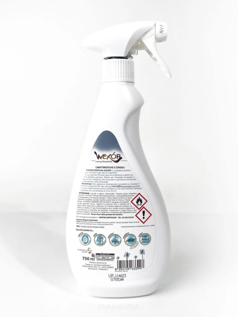 WEXOR Perfumowany Płyn do Mycia Okien 750ml - Lśniące Bez Smug Zapach