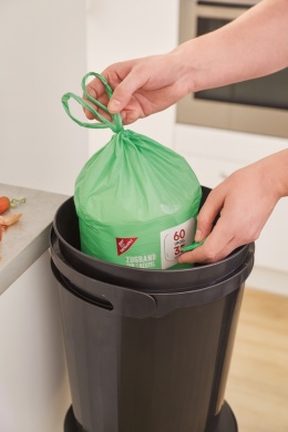 Worki na śmieci 60L z uszami Gut&Günstig 30 szt. mocne grube LDPE