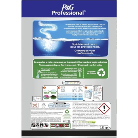 Ariel Professional 90 prań proszek do prania tkanin 5,85kg biały kolor