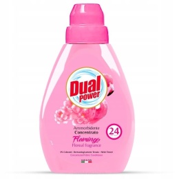DUAL POWER Koncentrat do Płukania Tkanin 600ml Plamingo Miękkość i Świeżość