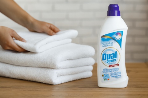 DUAL POWER Żel do prania białego 980ml Koncentrat White do tkanin