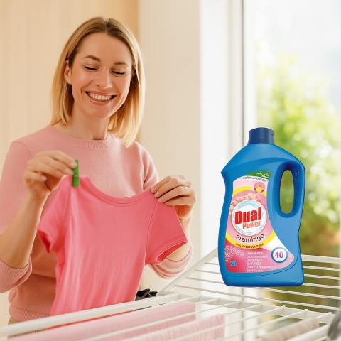Dual Power Flamingo żel do prania tkanin 2L koncentrat płyn 2000ml