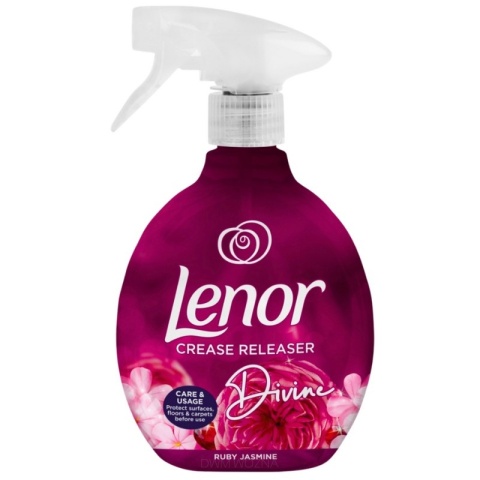 Lenor Ruby Jasmine 500ml żelazko w sprayu ułatwia prasowanie tkanin odzieży