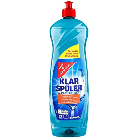 Nabłyszczacz do zmywarki 1L Gut&Günstig połysk, bez smug, ochrona naczyń