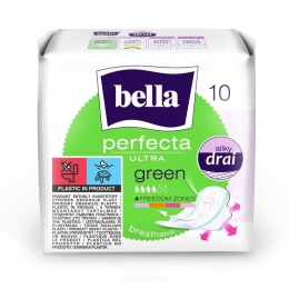 Bella Perfecta Ultra Green Skrzydełka 10szt - podpaski higieniczne