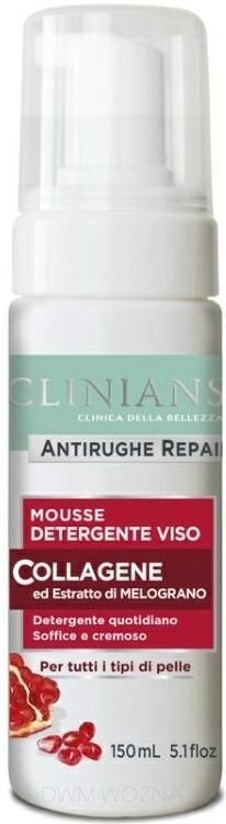 CLINIANS Oczyszczający Mus do Twarzy z Kolagenem 150ml Nawilża i Odświeża