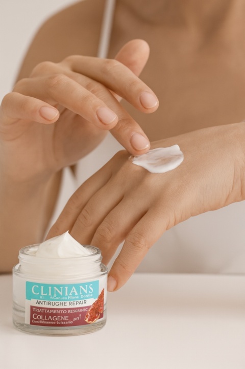 CLINIANS Serum Przeciwzmarszczkowe z Kolagenem do Twarzy 50ml Anti-Age