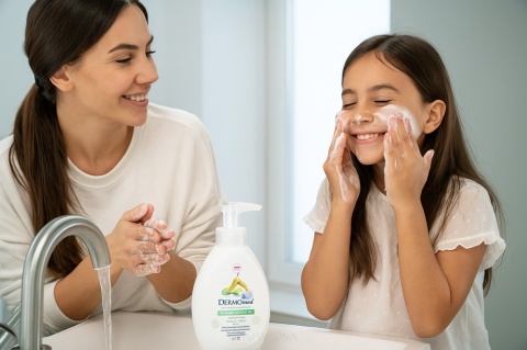 DERMOMED Mydło w piance Milk 500ml do rąk i twarzy delikatne uniwersalne