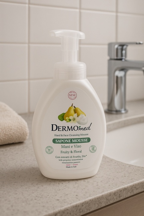 DERMOMED Mydło w piance do rąk i twarzy Fruit 500ml delikatne pompka