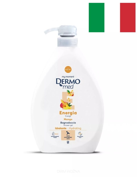 DERMOMED Żel pod prysznic i do kąpieli Energia 1000ml z pompką wydajny