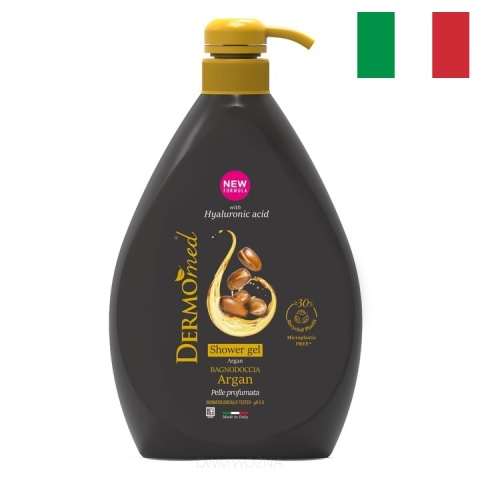 DERMOMED Żel pod prysznic i płyn do kąpieli Argan 1000ml z pompką nawilżający