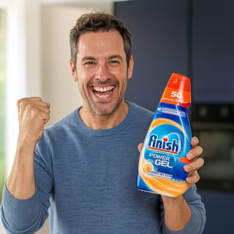 Finish All in One Żel do Zmywarki 1L 50 Myć Anti-Odor Skuteczne Mycie