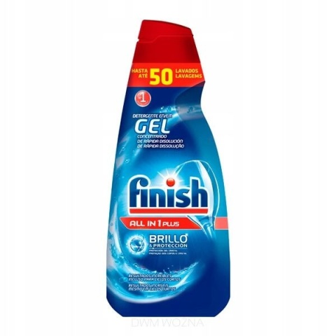 Finish All in One Żel do Zmywarki Regular 1L 50 Myć Skuteczne Mycie
