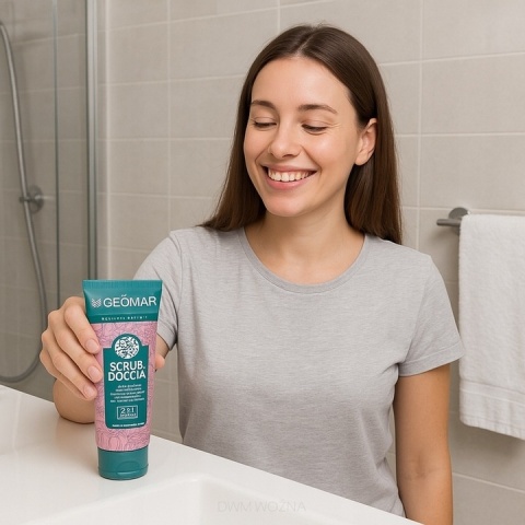 Geomar Jedwabny Peeling Pod Prysznic 250ml Pielęgnacja i Wygładzanie Skóry