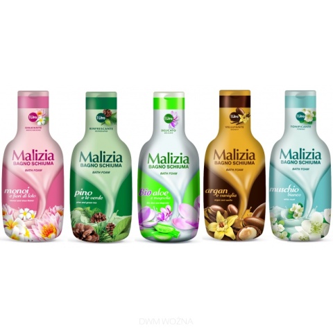 Malizia Argan e Vanilia żel pod prysznic i płyn do kąpieli 1000ml z Włoch