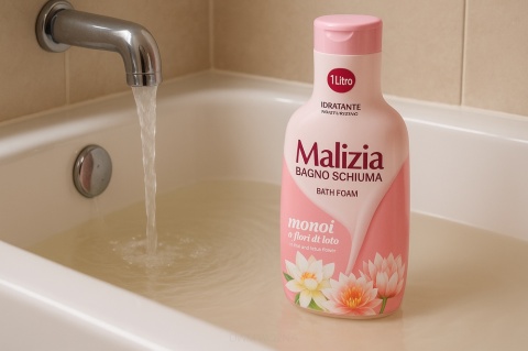 Malizia Monoi żel pod prysznic i płyn do kąpieli 1L wydajny Włochy