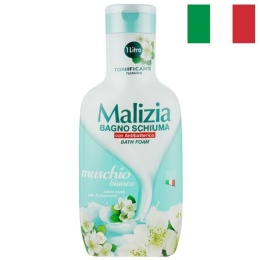 Malizia Muschio Bianco żel pod prysznic i płyn do kąpieli 1L wydajny