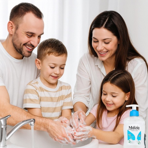 Malizia Mydło w Płynie Latte 300ml z Pompką Nawilżające do Rąk