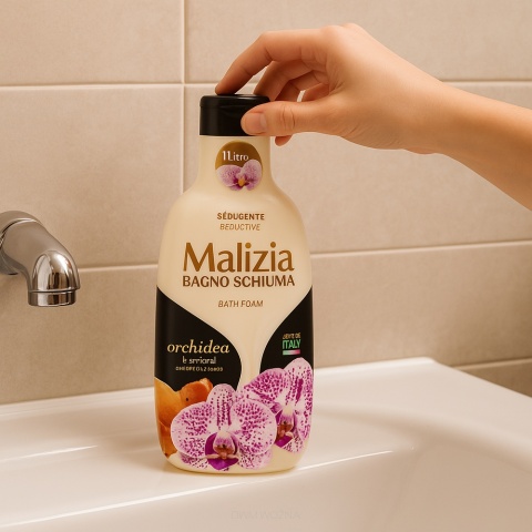 Malizia Orchidea Żel Pod Prysznic i Do Kąpieli 1000ml Włoski Płyn 1L