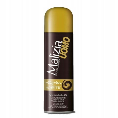 Malizia Pianka do Golenia Argan 300ml Nawilżająca, Skóra Gładka