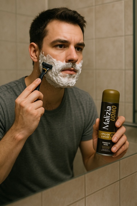 Malizia Pianka do Golenia Argan 300ml Nawilżająca, Skóra Gładka