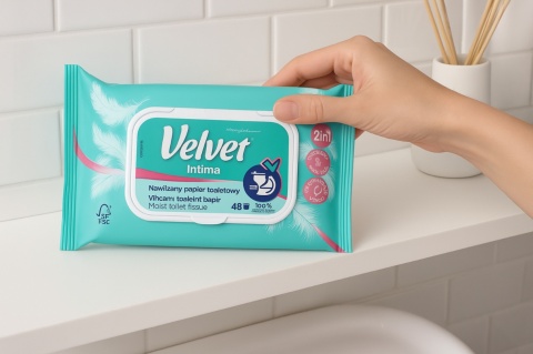 Nawilżany papier toaletowy INTIMA 48 szt delikatny świeży higieniczny