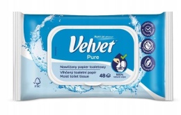 Nawilżany papier toaletowy PURE 48 szt. Delikatny hipoalergiczny nawilżający