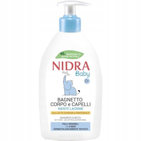 Nidra Baby Szampon i Płyn do Kąpieli 2w1 Sensitive 500ml dla Niemowląt 0+