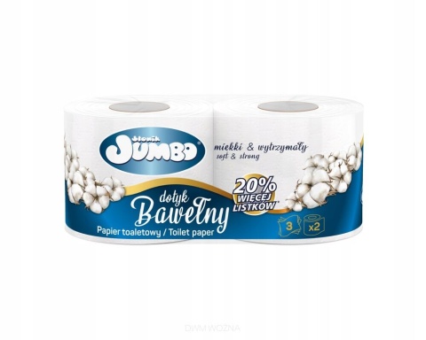 Papier toaletowy SŁONIK JUMBO 3-warstwowy BAWEŁNA 2R miękki i wydajny