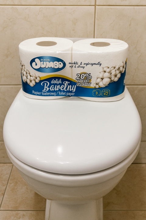 Papier toaletowy SŁONIK JUMBO 3-warstwowy BAWEŁNA 2R miękki i wydajny