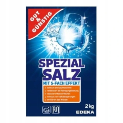 Sól do zmywarki Gut&Günstig 2kg skuteczne czyszczenie i ochrona sprzętu