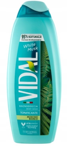 VIDAL Żel pod prysznic Muschio Bianco 600ml świeży zapach nawilżenie