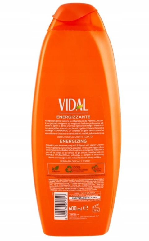 VIDAL Żel pod prysznic Vitamin C 600ml Nawilżający płyn do mycia ciała