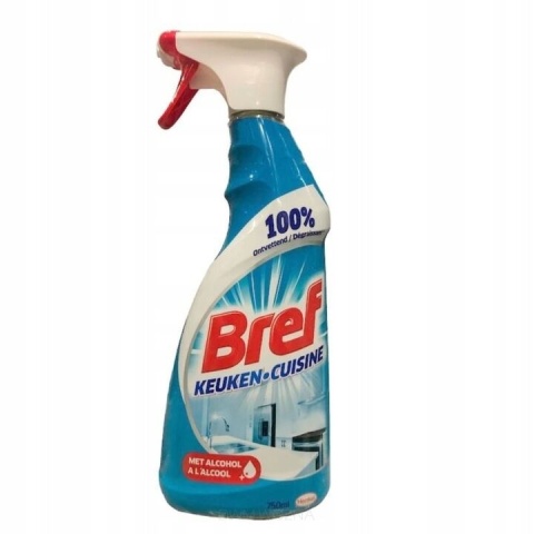 Bref Spray do Kuchni 750ml z Alkoholem Czyszczenie Wielofunkcyjne