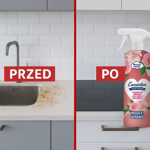 Coccolatevi Uniwersalny Środek Czyszczący 750ml Róża i Geranium Eko