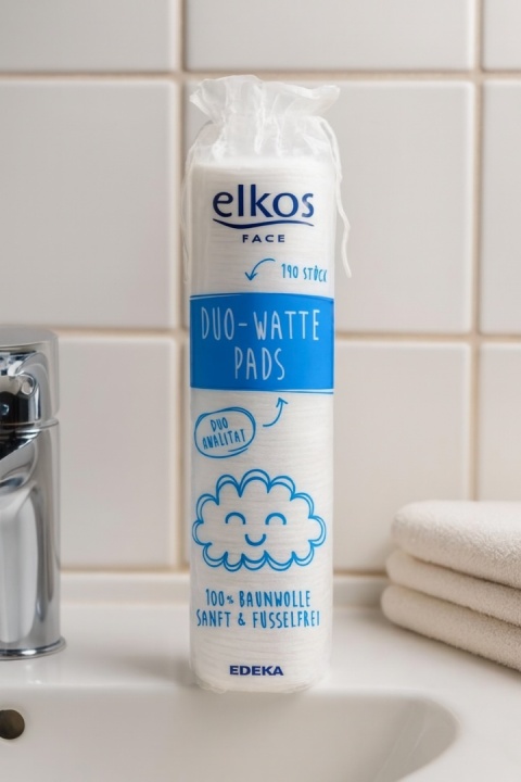 Elkos Płatki Kosmetyczne 140 szt. Waciki do Demakijażu i Zmywania Makijażu