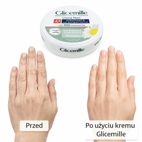 Glicemille Nawilżający Antybakteryjny Krem do Rąk z Rumiankiem 100ml