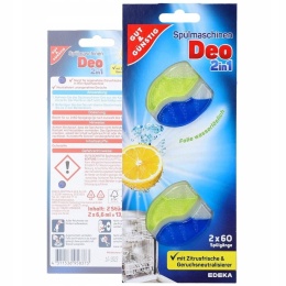 Gut&Günstig Zitrus zapach do zmywarek 2x60 myć odświeżacz do zmywarki