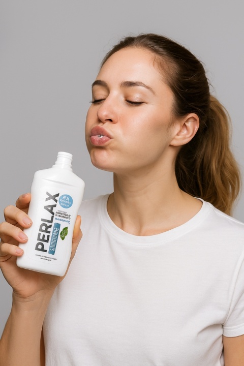 Perlax Whitening Płyn do Płukania Jamy Ustnej 500ml Bielsze Zęby