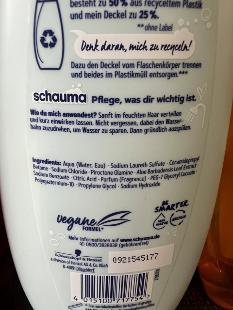 Schauma Aloe Vera Szampon 400ml Przeciwłupieżowy, Odżywianie Włosów