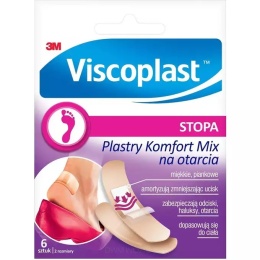 Viscoplast Plastry Komfort Mix na Otarcia i Pęcherze Wodoodporne, Oddychające