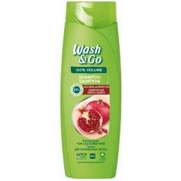 Wash&Go Szampon Pomegranate do włosów farbowanych połysk ochrona 360ml